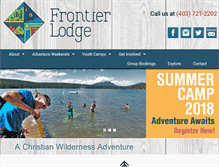 Tablet Screenshot of frontierlodge.ca